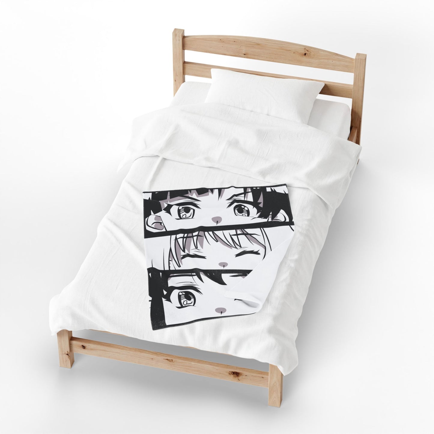 Anime Eyes Velveteen Plush Blanket