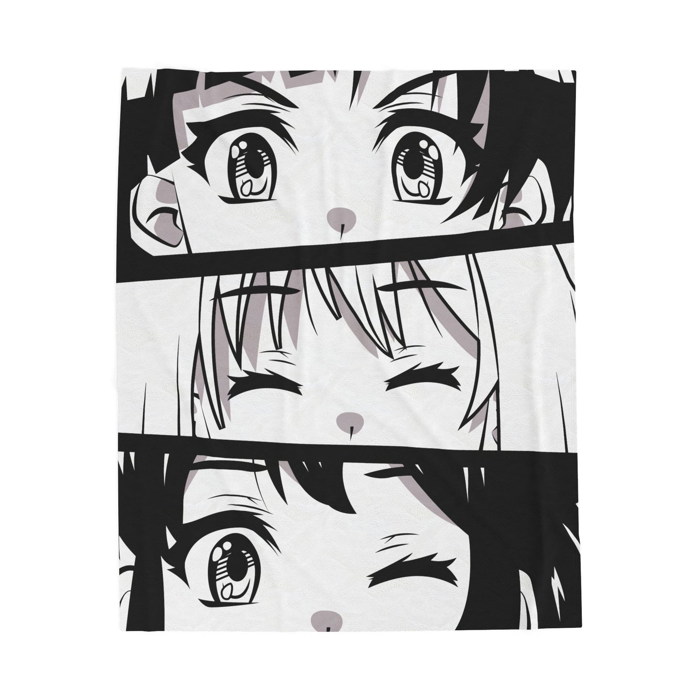Anime Eyes Velveteen Plush Blanket