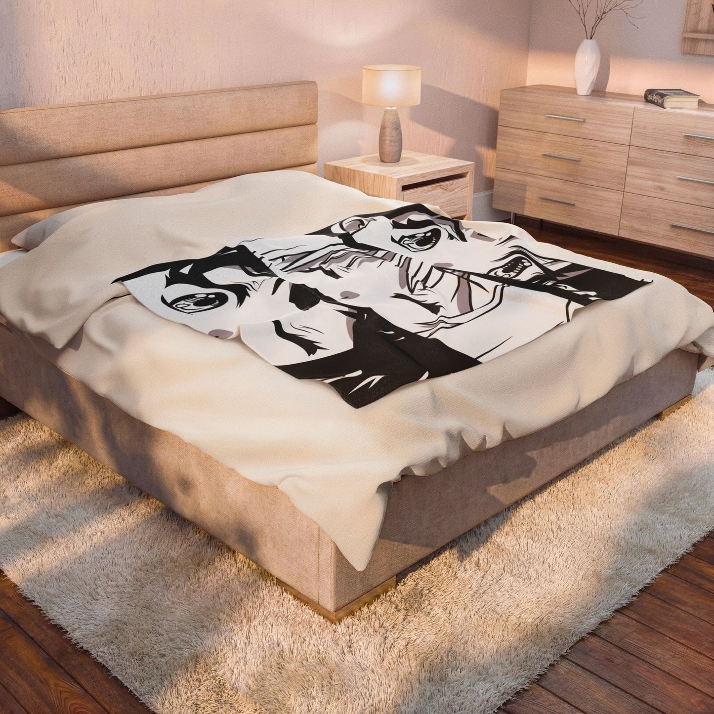 Anime Eyes Velveteen Plush Blanket