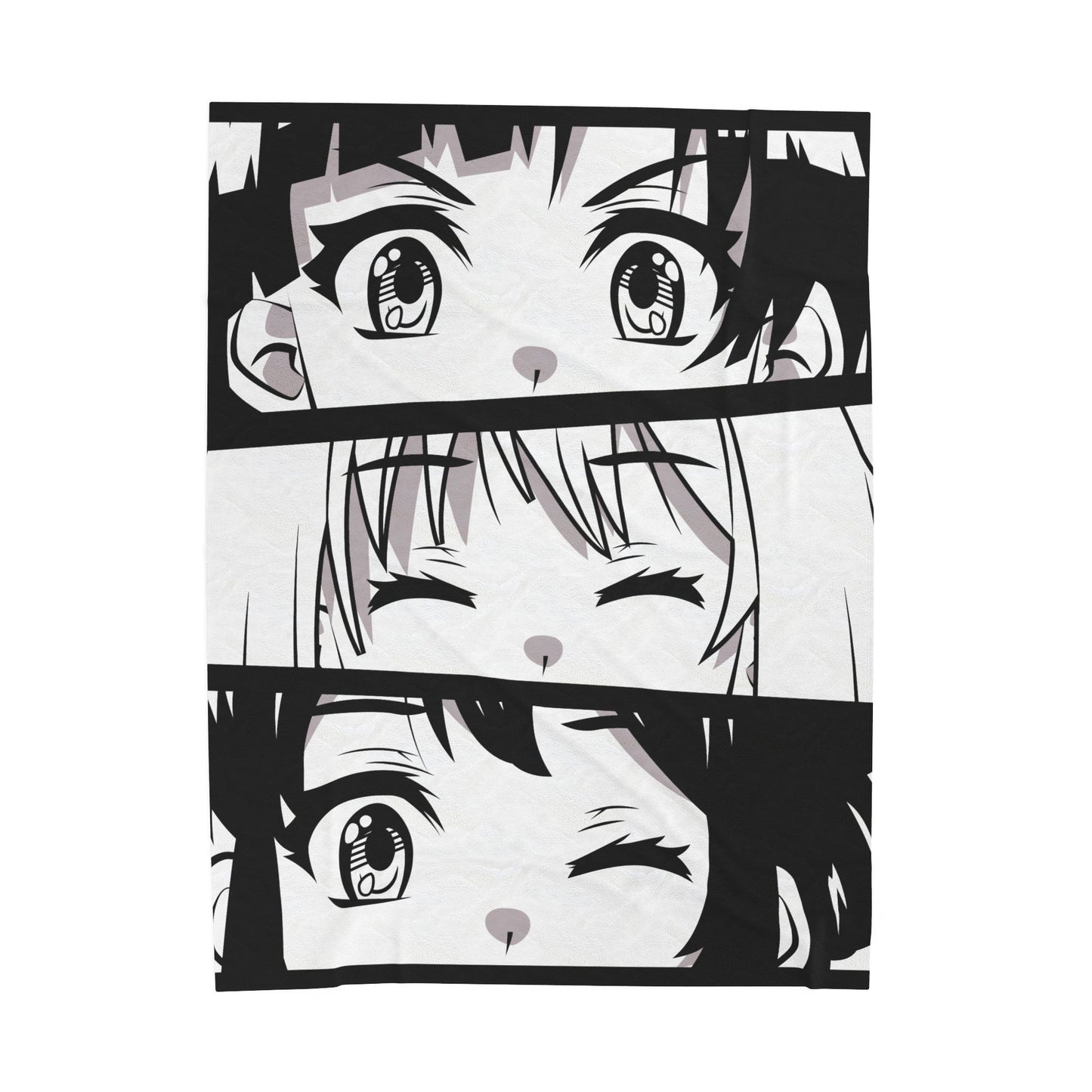 Anime Eyes Velveteen Plush Blanket