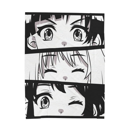 Anime Eyes Velveteen Plush Blanket