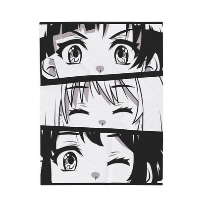 Anime Eyes Velveteen Plush Blanket