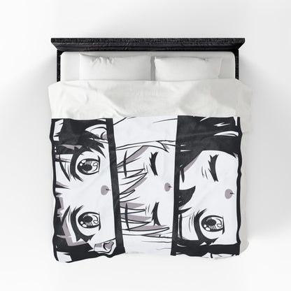 Anime Eyes Velveteen Plush Blanket