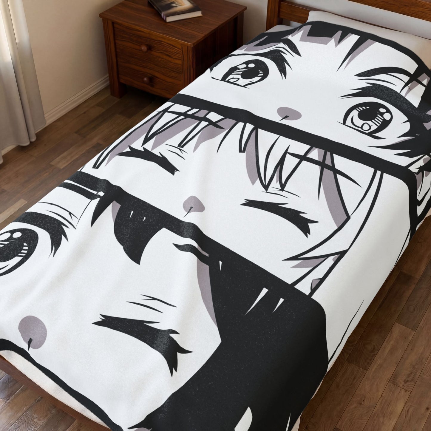 Anime Eyes Velveteen Plush Blanket